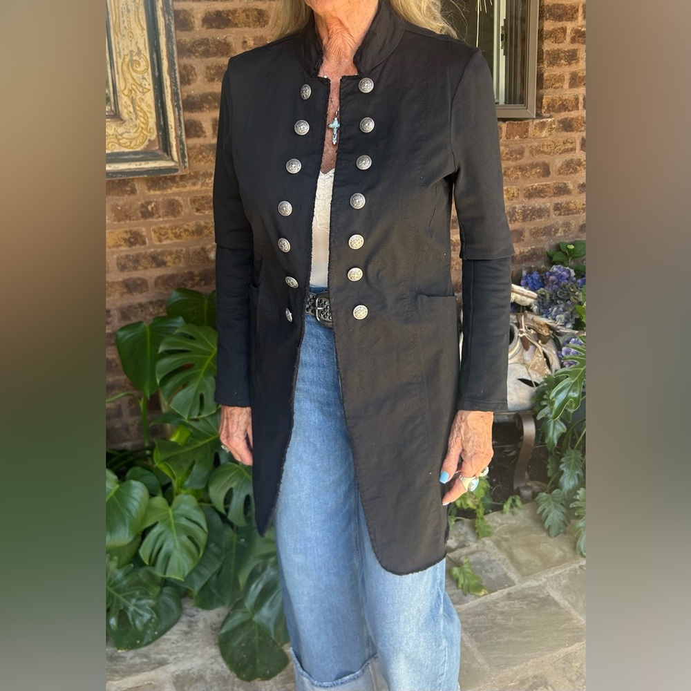 Porter Collective Black Tailored Blazer with Vintage Military Inspiration